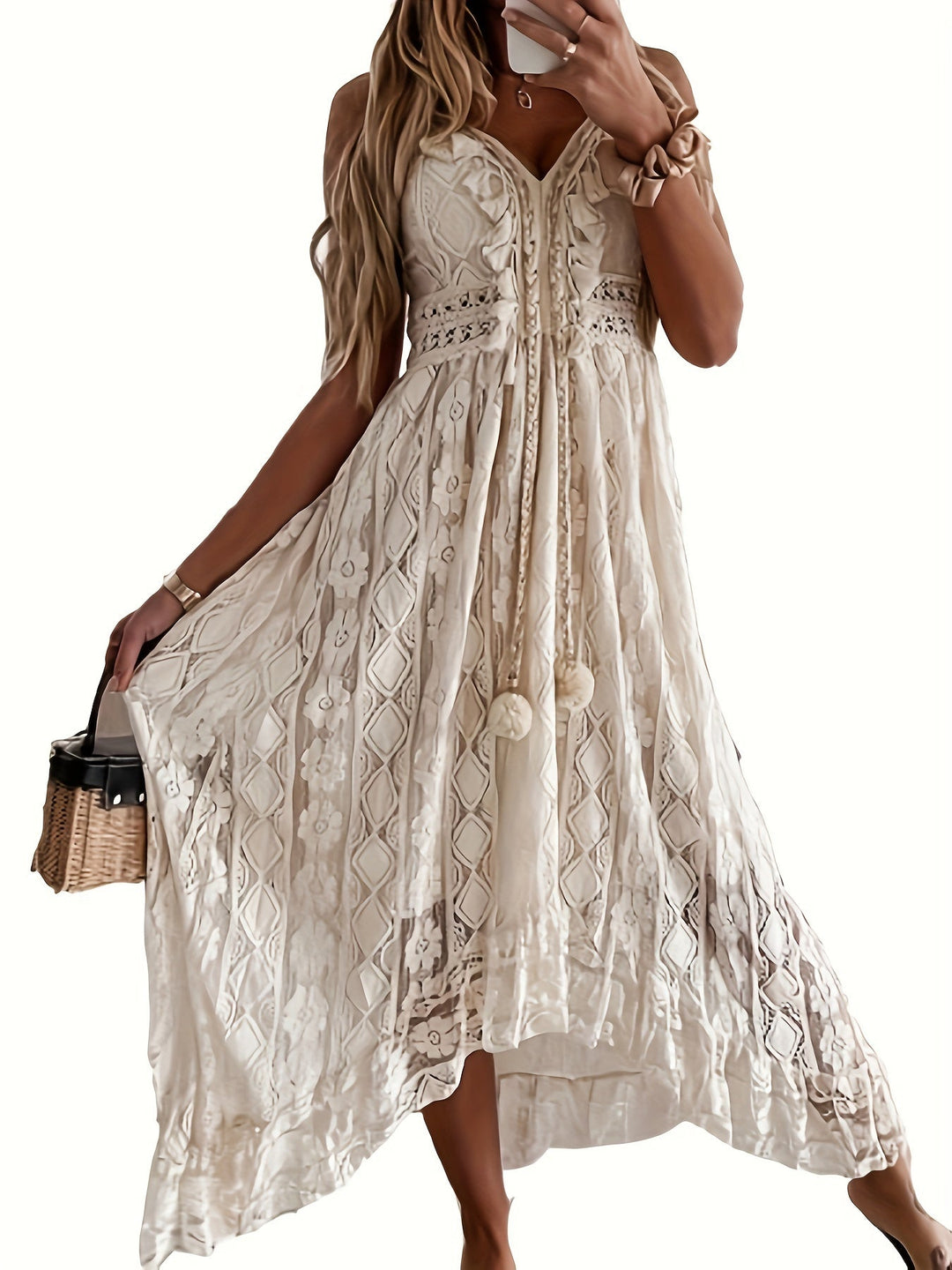 Aliams | Ausschnitt Maxikleid für Damen
