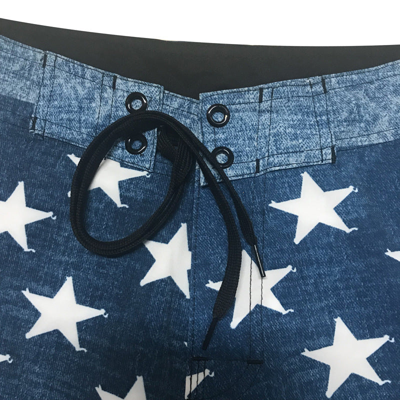Herren Badeshorts mit modernem Sternen-Design und vielseitiger Funktionalität Aliams