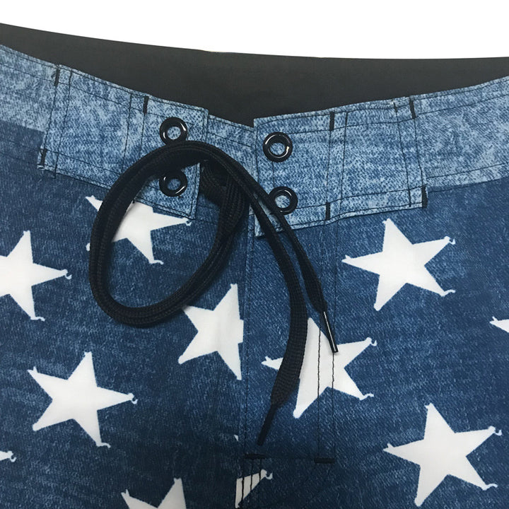 Herren Badeshorts mit modernem Sternen-Design und vielseitiger Funktionalität Aliams