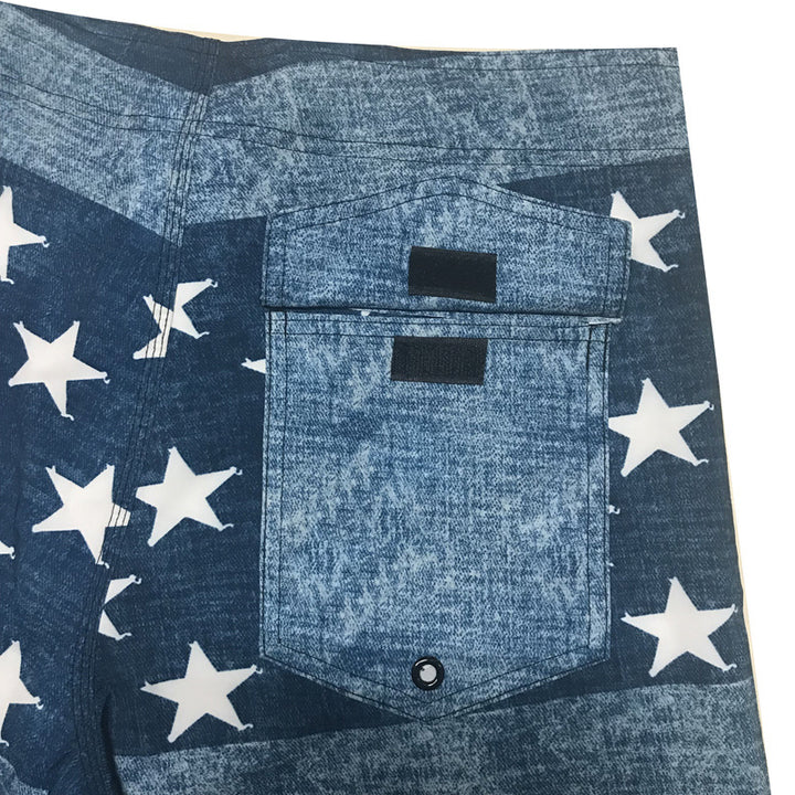 Herren Badeshorts mit modernem Sternen-Design und vielseitiger Funktionalität Aliams