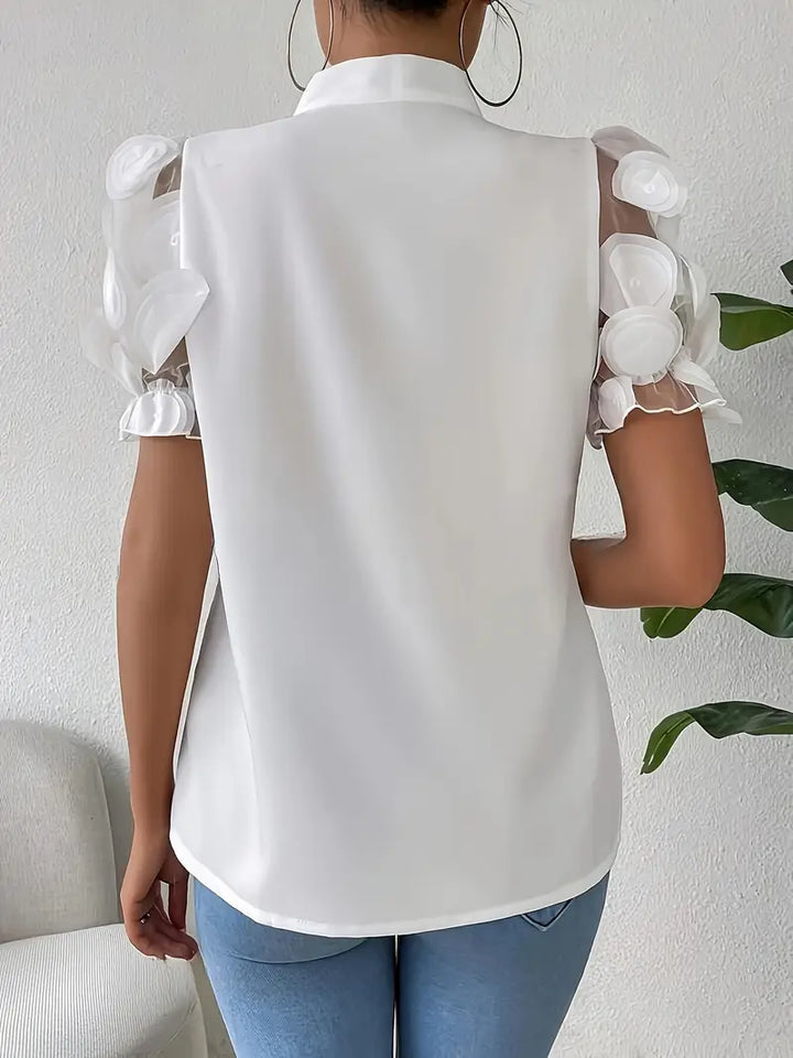 Aliams | Bluse mit Transparenten Puffärmeln