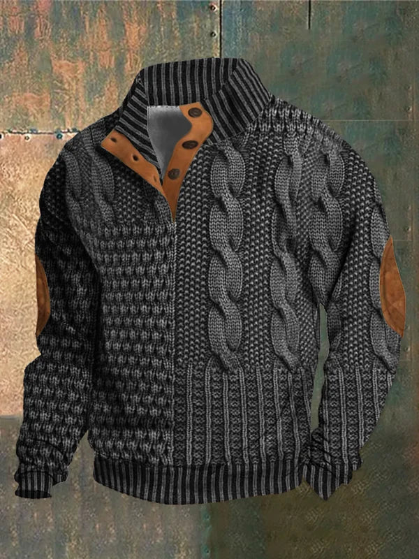 Bedruckter Herren-Pullover mit modischem Design