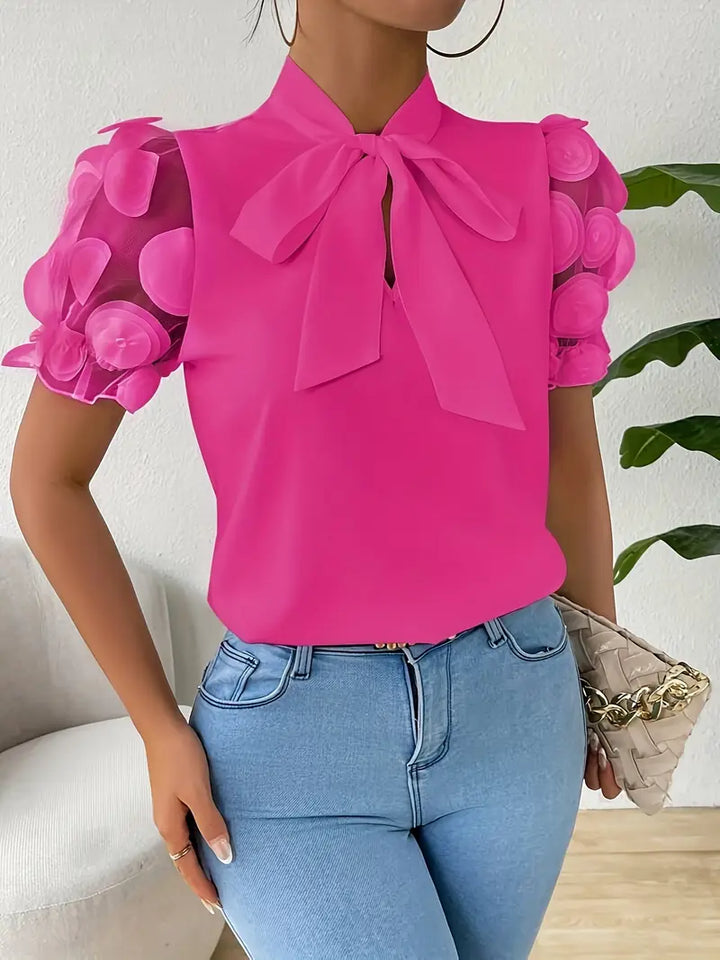 Aliams | Bluse mit Transparenten Puffärmeln