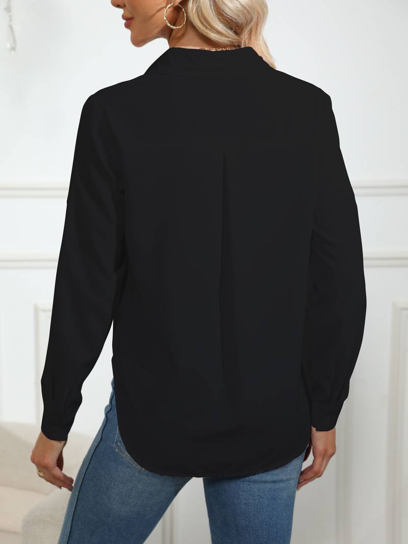 Aliams | Solides, Schlichtes Hemd mit Knopfleiste Vorne