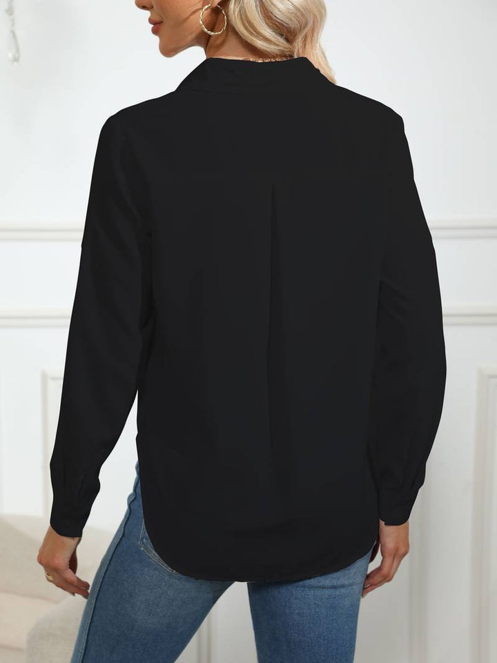 Aliams | Solides, Schlichtes Hemd mit Knopfleiste Vorne