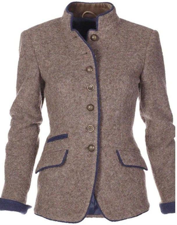 Aliams | Elegante Einfarbige Langärmelige Oberbekleidung