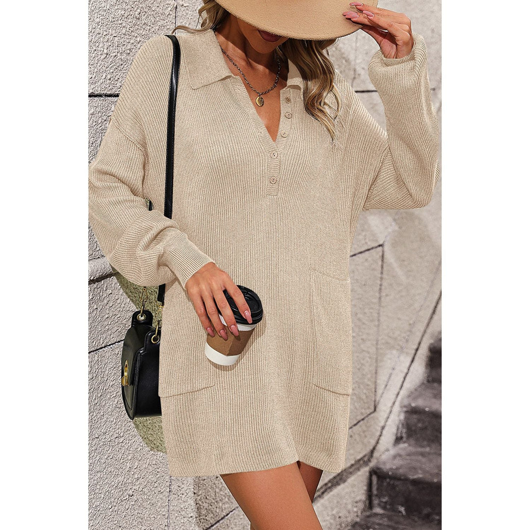 Damen Strickkleid Für Den Herbst