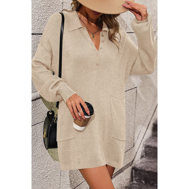 Damen Strickkleid Für Den Herbst