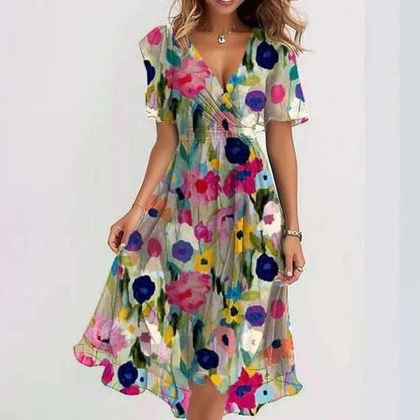 Aliams | Damenkleid mit V-Ausschnitt