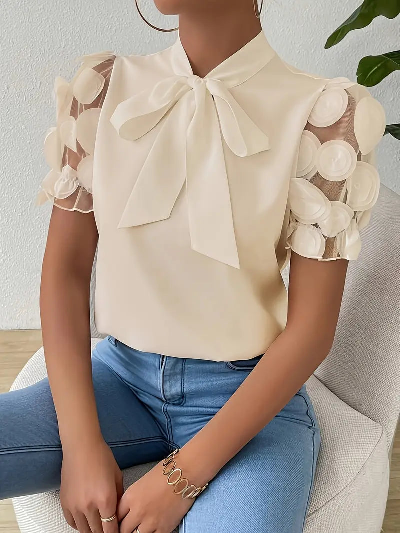 Aliams | Bluse mit Transparenten Puffärmeln