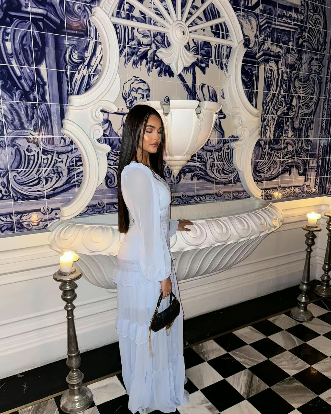 Amy Lange Ärmel Maxi-Kleid Für Damen