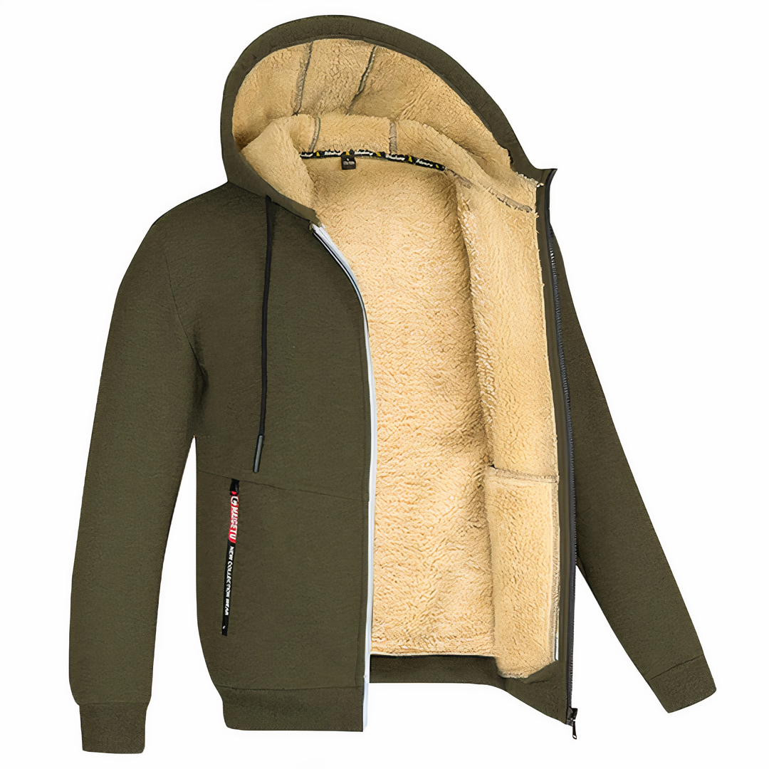 Fleece-Lined Men’s Jacket – Stylish & Warm for Winter