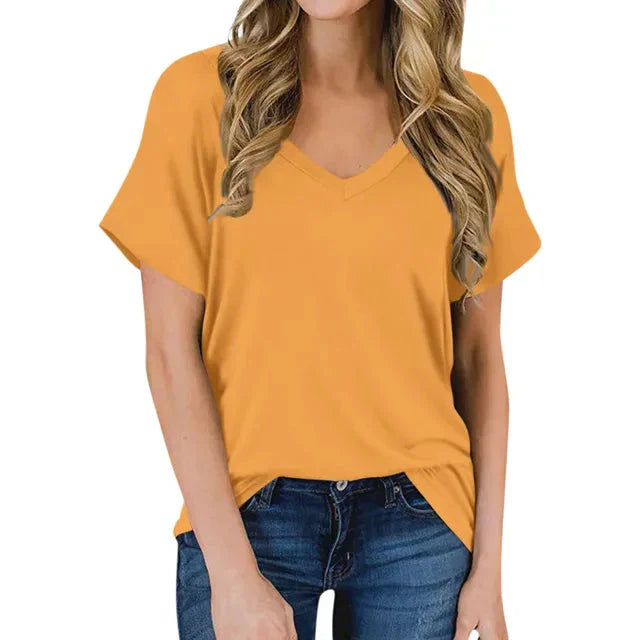 Aliams | Damen V-Ausschnitt T-Shirt