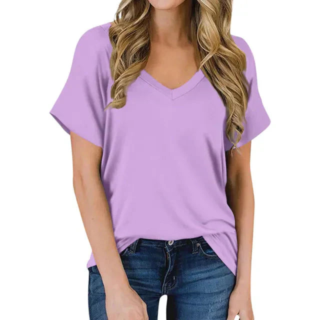 Aliams | Damen V-Ausschnitt T-Shirt