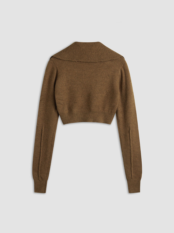 Damen Herbst-Cropped Cardigan - Modisch & Bequem