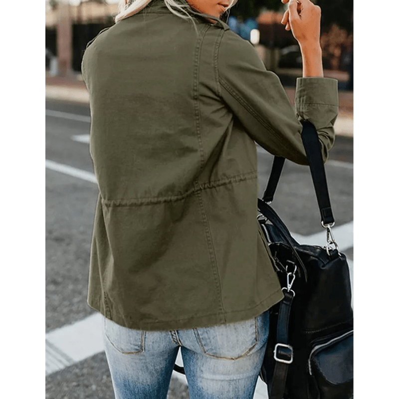 Damen Übergangsjacke mit Verschlussleiste und Taschen