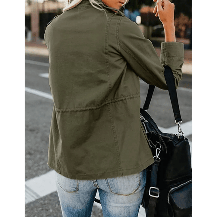 Damen Übergangsjacke mit Verschlussleiste und Taschen
