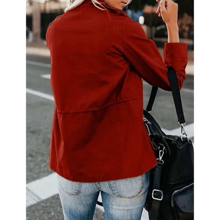 Damen Übergangsjacke mit Verschlussleiste und Taschen
