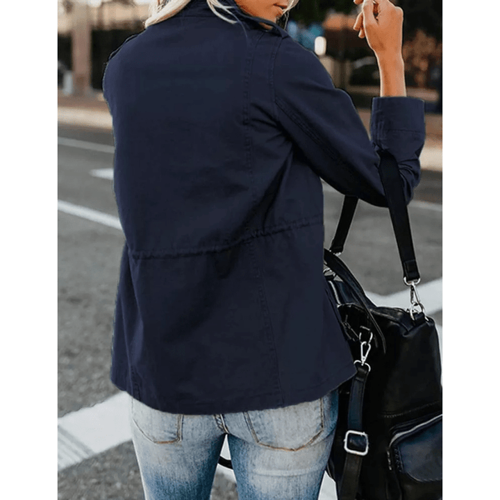 Damen Übergangsjacke mit Verschlussleiste und Taschen