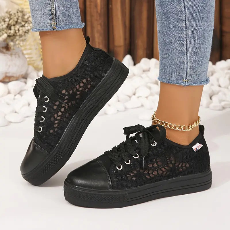 Aliams | Damen Spitzen Plattform Sneaker