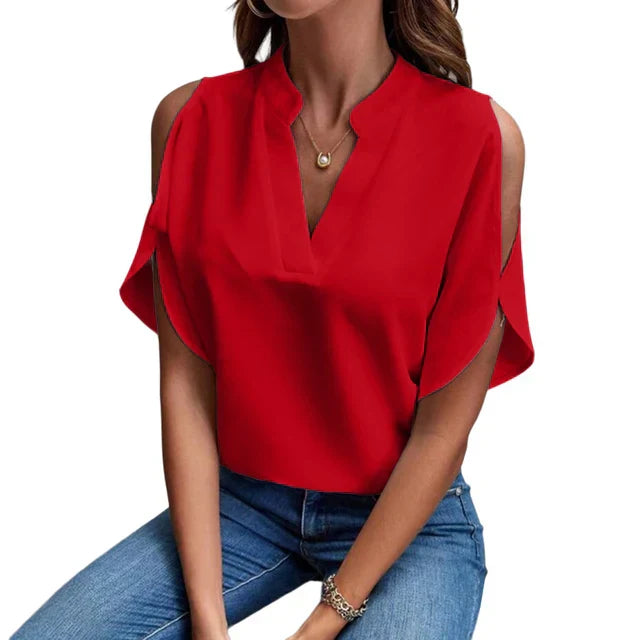 Aliams | Damen Stilvolle Sommerblusen-Oberteile