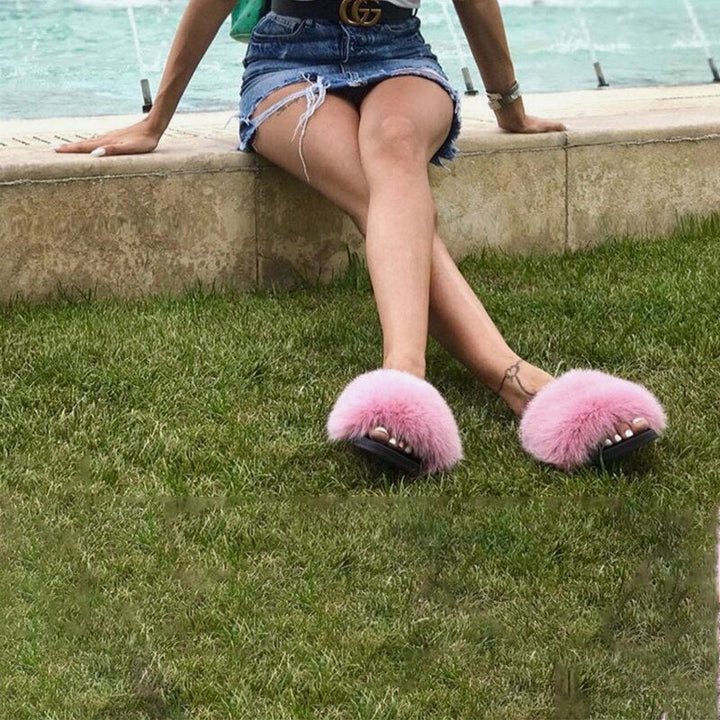 Aliams | Moda Fay Fluffy Slippers Fröhliche & Bunte Damenschuhe für Den Sommer