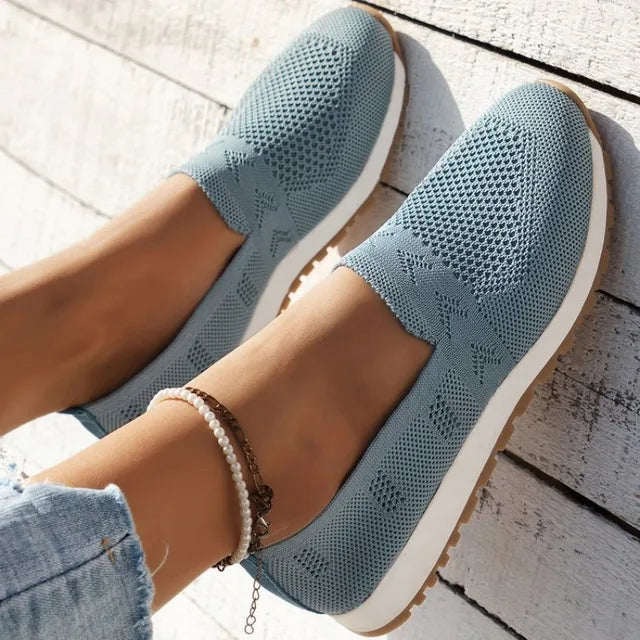 Luftige Strick-Slipper Natur