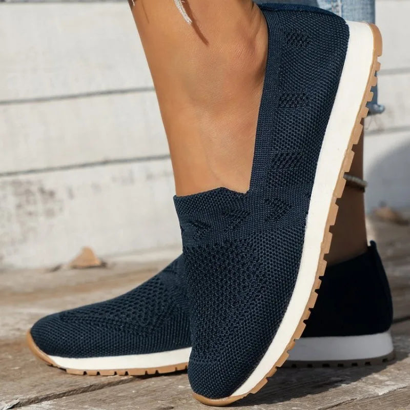 Luftige Strick-Slipper Natur