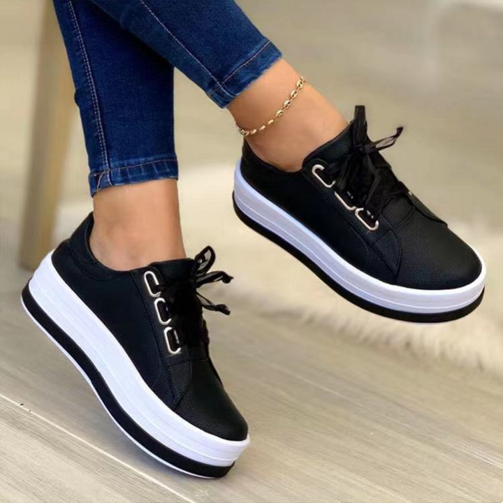 Aliams | Bequeme und Stilvolle Leder Damen Sneakers