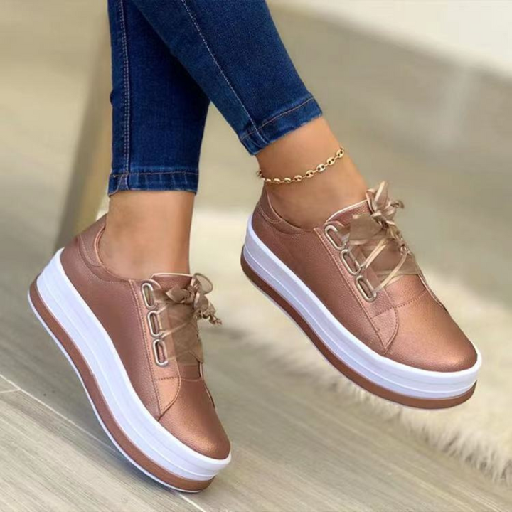 Aliams | Bequeme und Stilvolle Leder Damen Sneakers