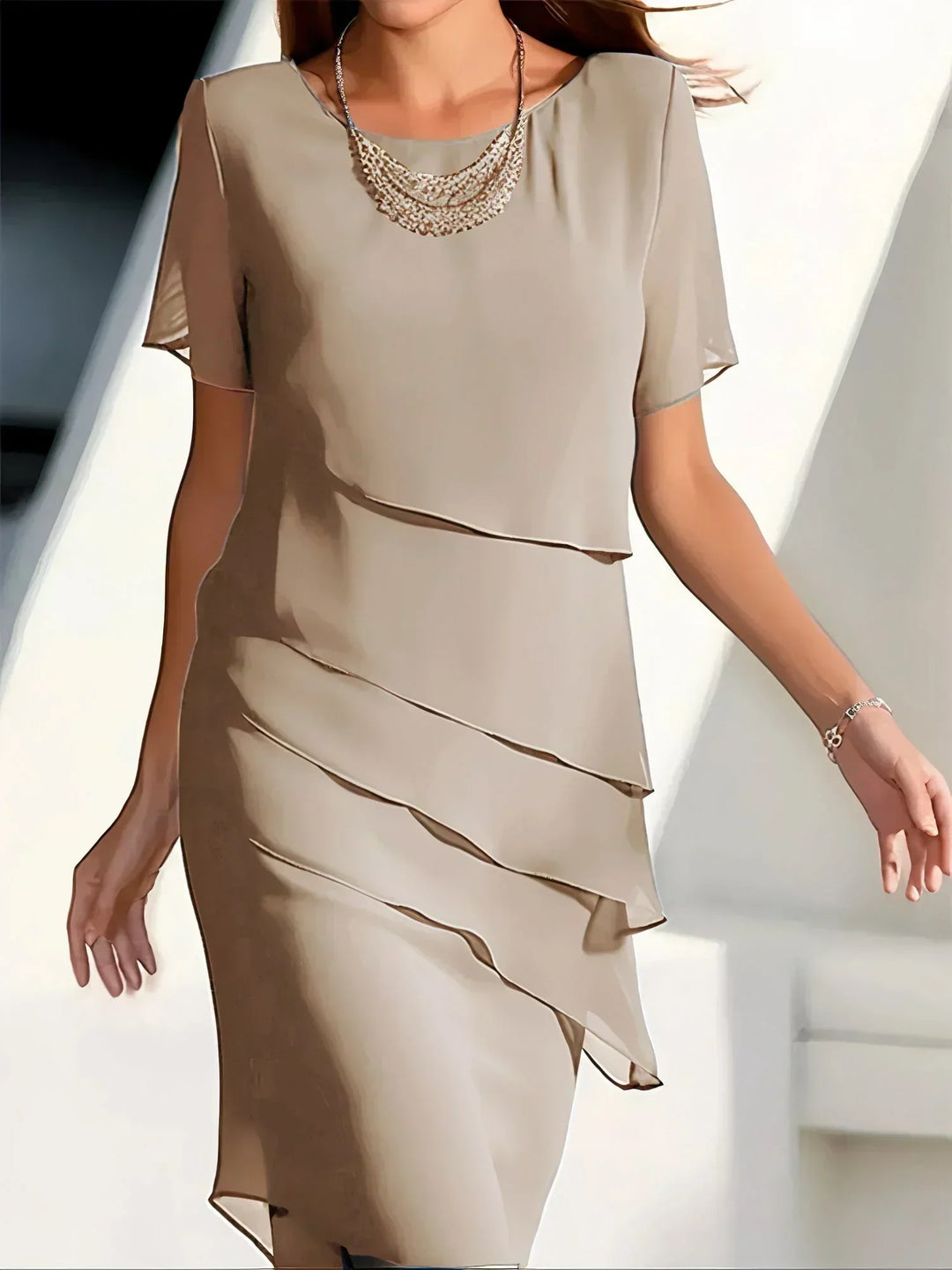 Aliams | Elegant Dress With Tummy Coverage