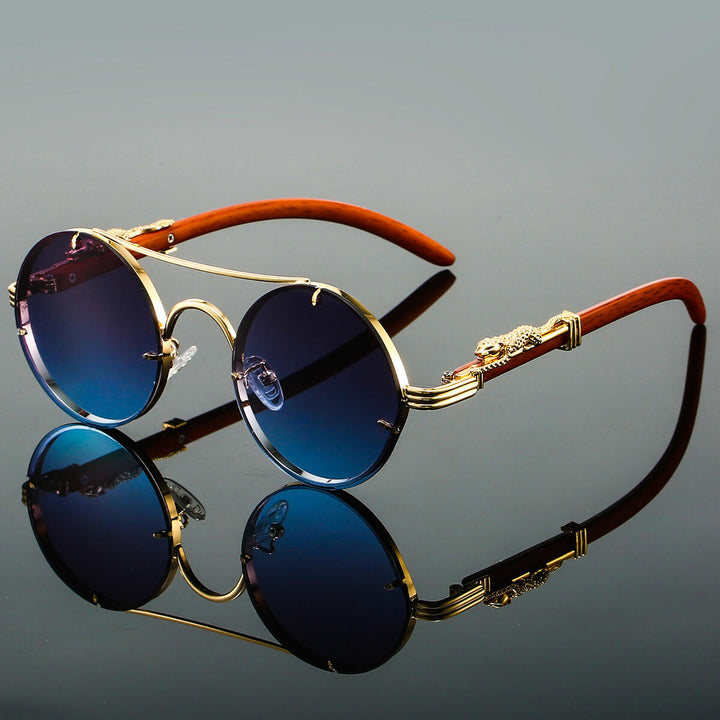 Aliams | Ovale Retro Sonnenbrille Aus Metall
