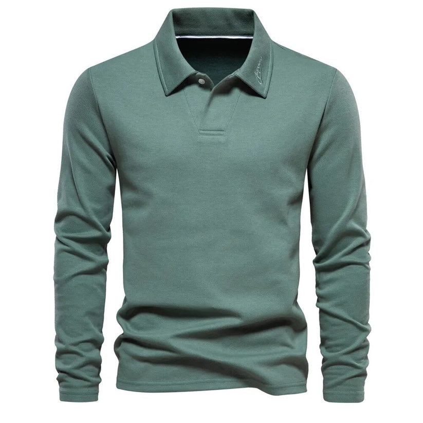 Classic Langarm-Poloshirt Für Männer