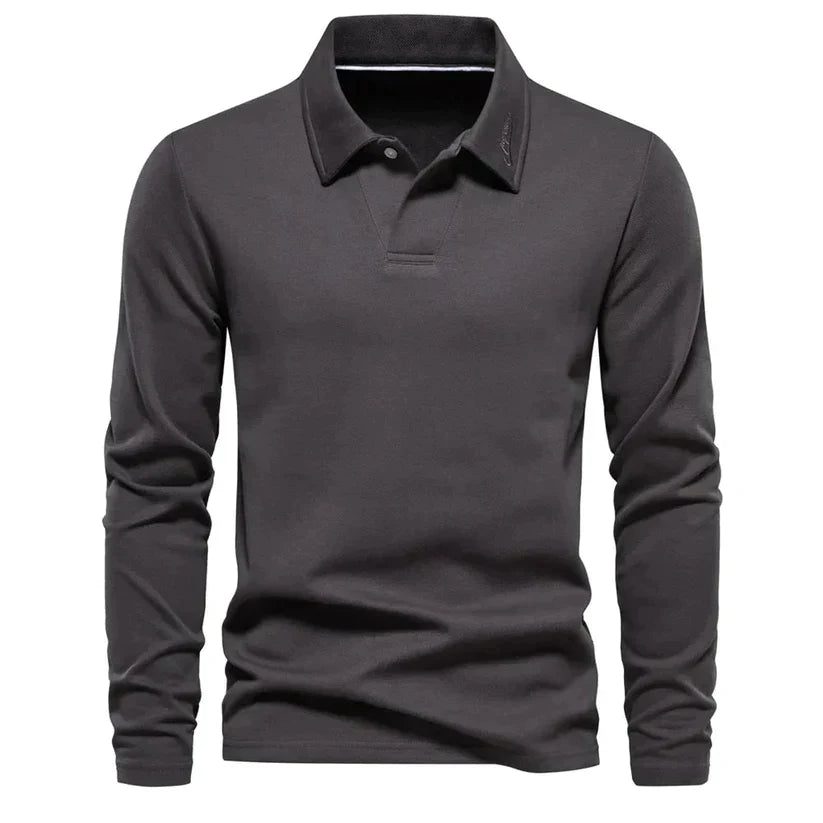 Classic Langarm-Poloshirt Für Männer