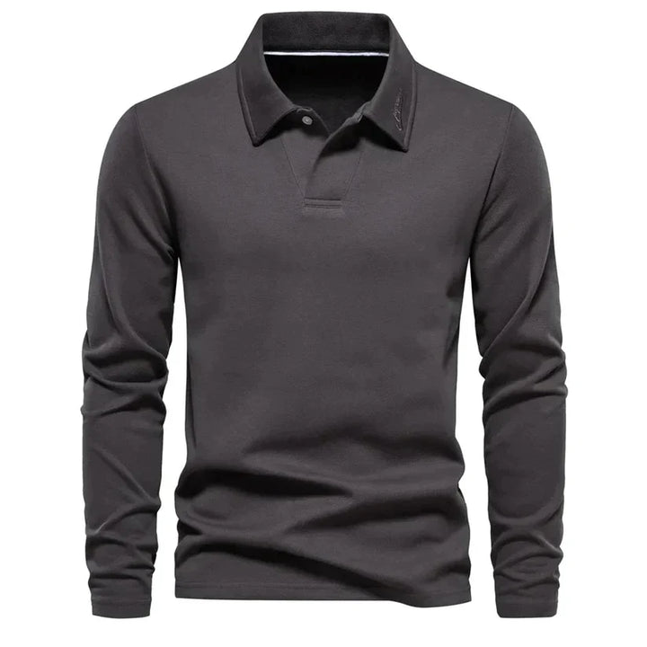 Classic Langarm-Poloshirt Für Männer