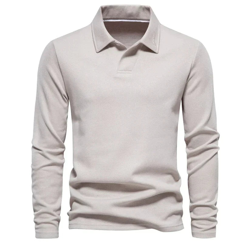 Classic Langarm-Poloshirt Für Männer