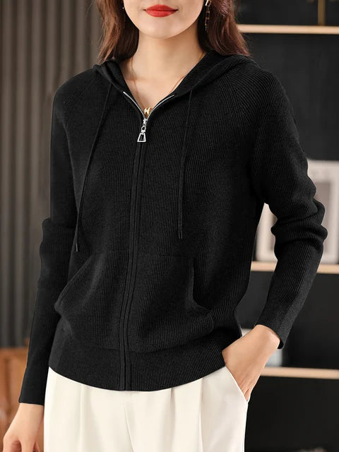 Cardigan Mit Reißverschluss Für Damen