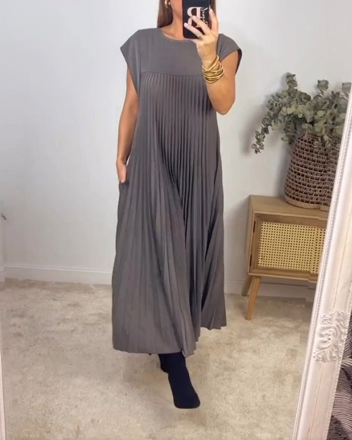 Aliams | Ärmelloses Plisseekleid