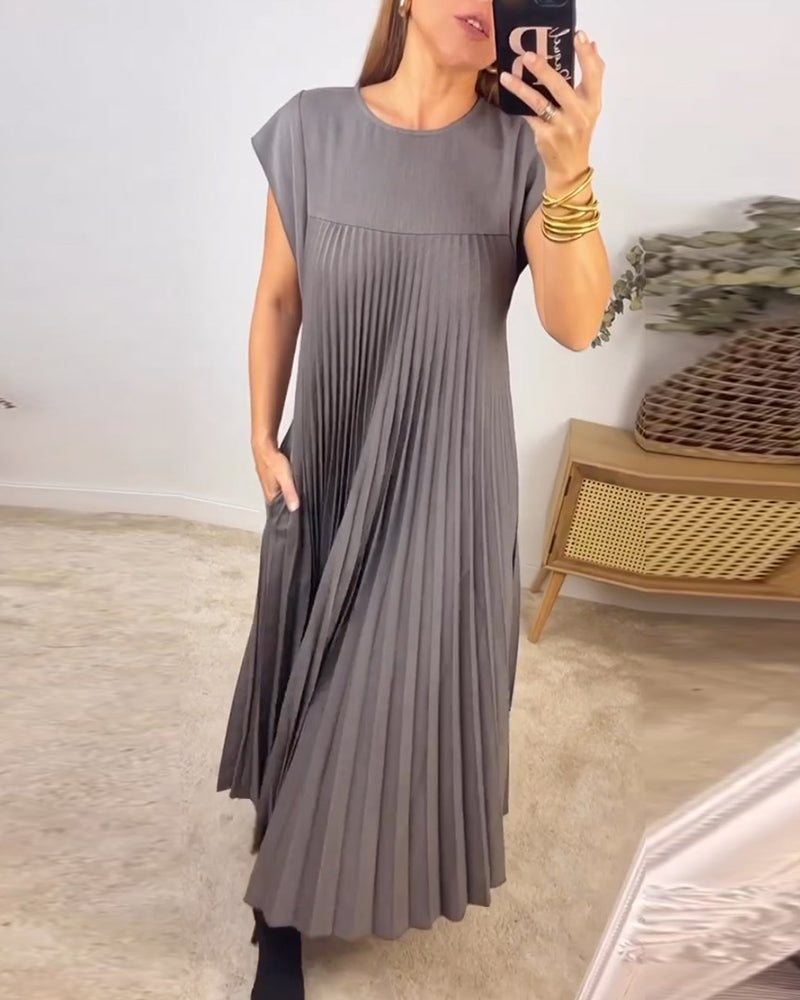 Aliams | Ärmelloses Plisseekleid
