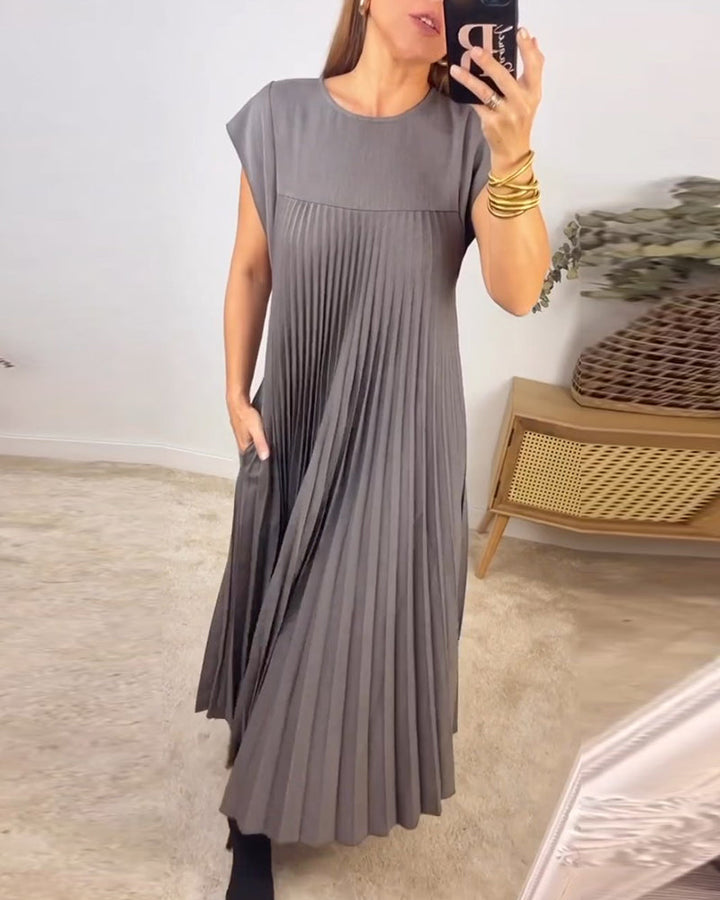 Aliams | Ärmelloses Plisseekleid