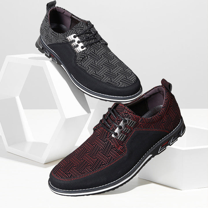 Atmungsaktive Mesh Loafers Für Männer Mit Lederakzenten