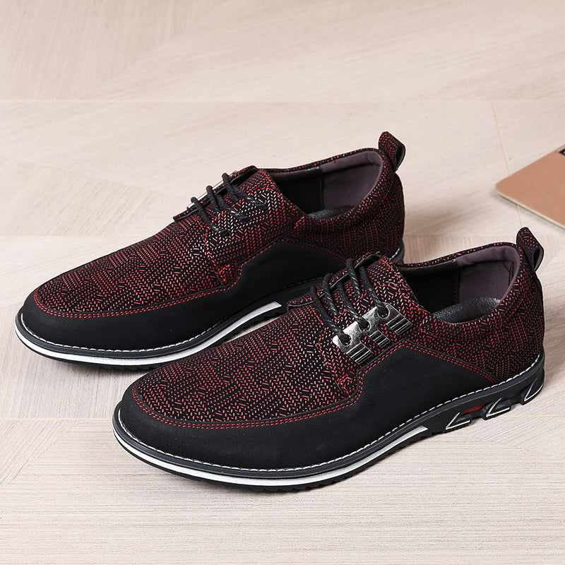 Atmungsaktive Mesh Loafers Für Männer Mit Lederakzenten