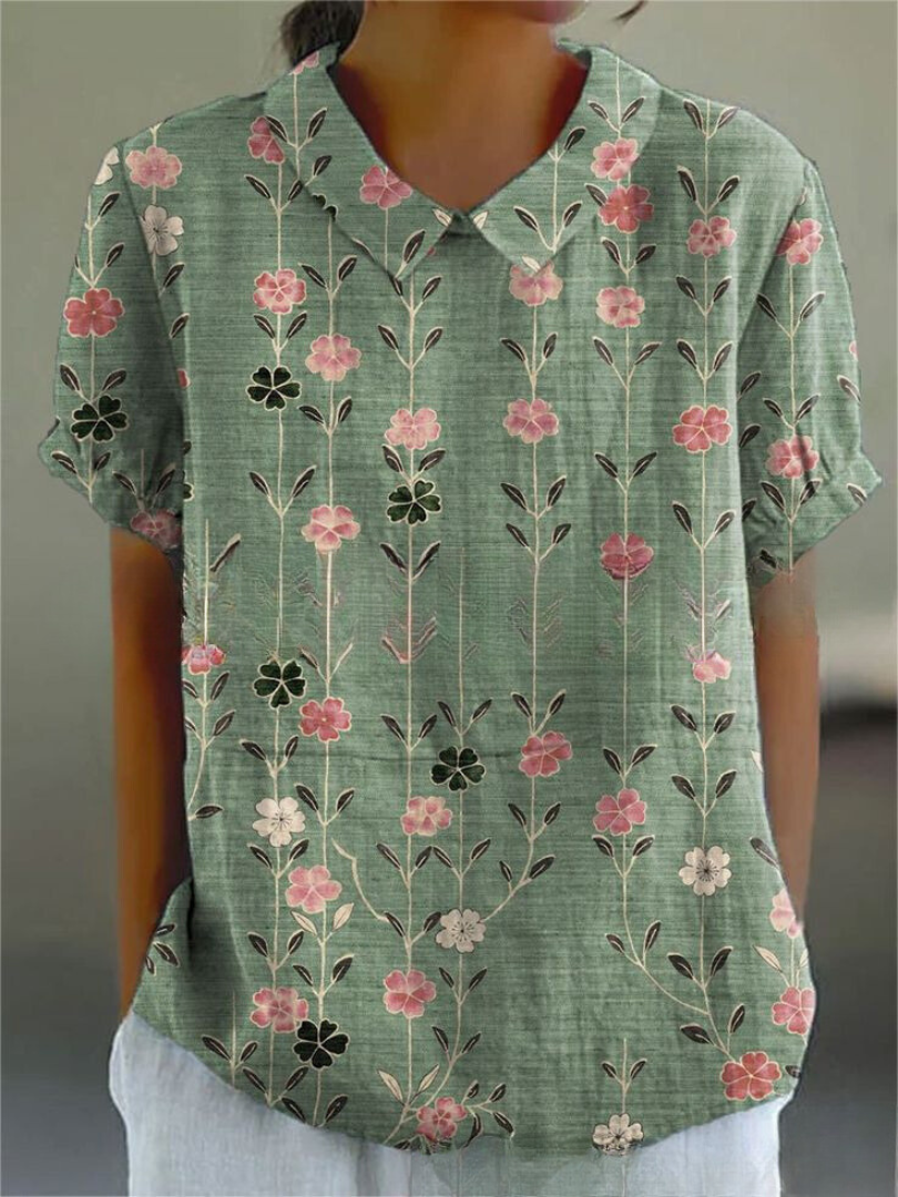 Flora T-Shirt – Elegantes und Zeitloses Oberteil