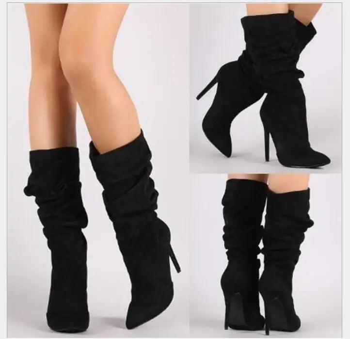 Elyce Denim High Heel Stiefel Für Damen
