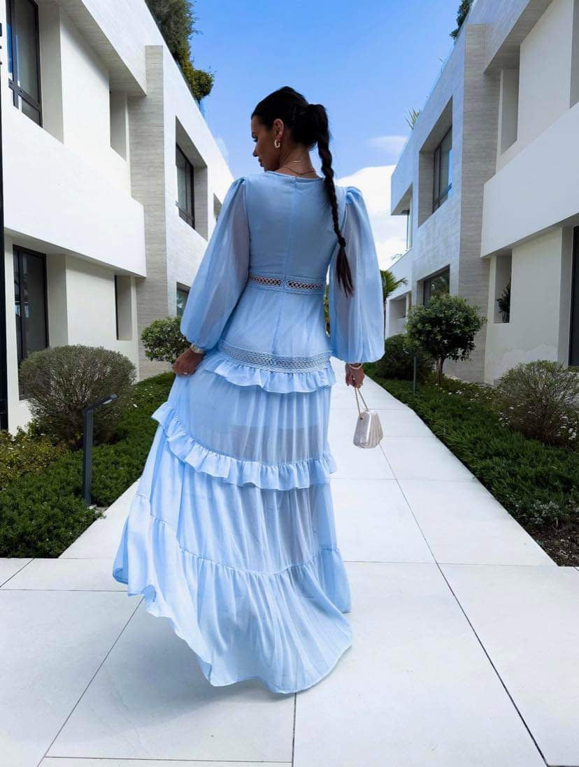 Amy Lange Ärmel Maxi-Kleid Für Damen