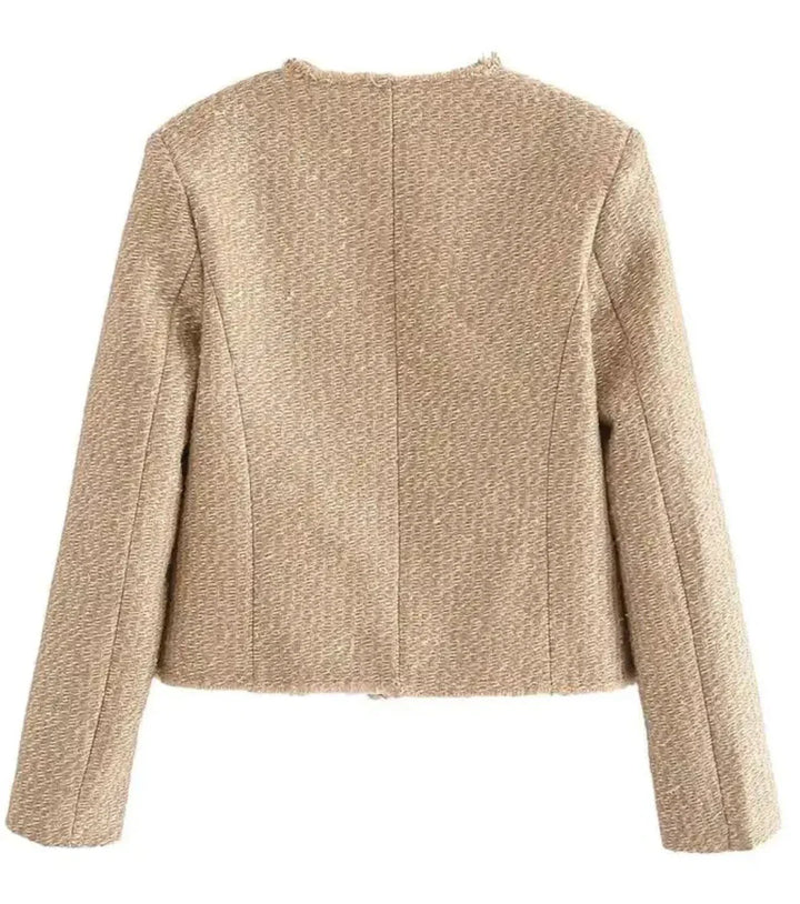 Tweed Jacke Modern geschnittene Damenjacke