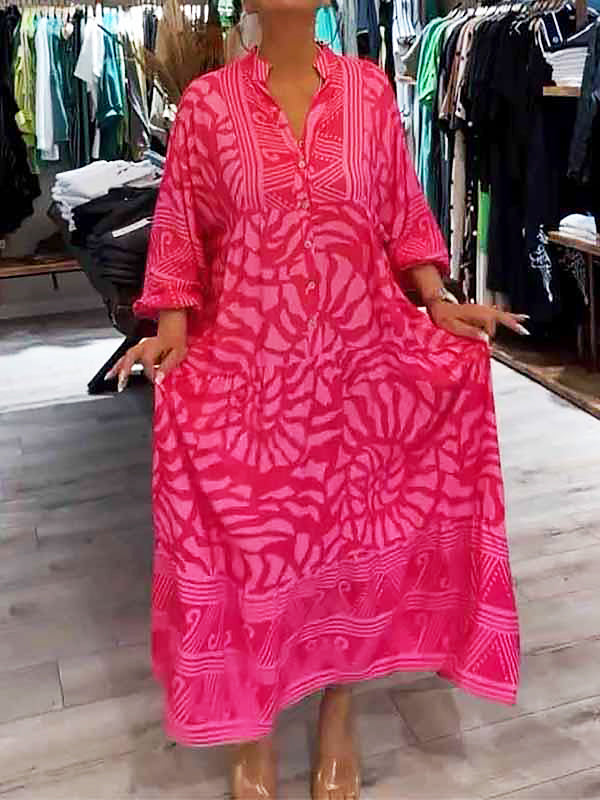 Aliams | Stilvolles Maxikleid mit Wirbel und Zickzackmuster für Damen