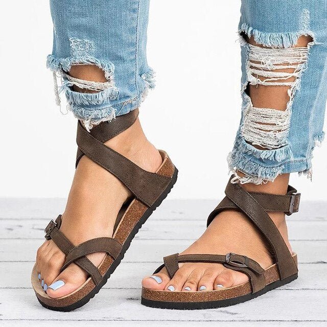 Faux Leren Gesp Sandalen