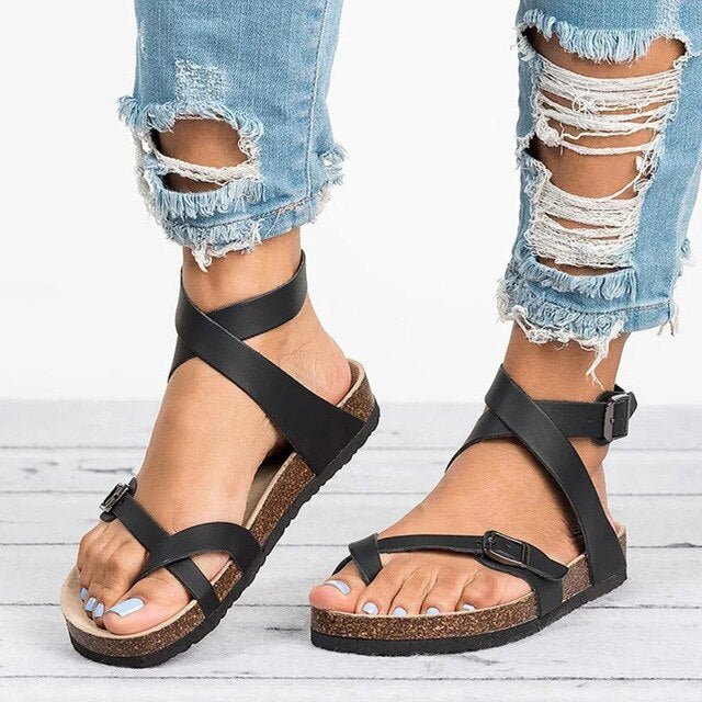 Faux Leren Gesp Sandalen