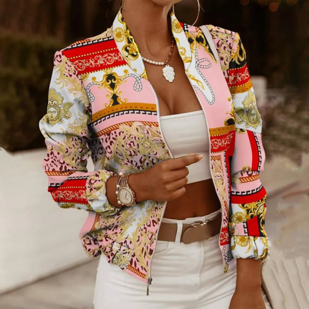 Aliams | Barock Inspirierte Leichte Bomberjacke für Frauen